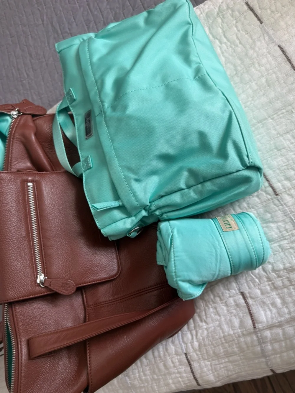 Lily Jade Madeline Leather Diaper Bag